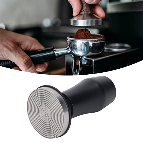 Calibrated Coffee Tamper, Spring Loaded Tamper Aluminum Alloy Ergonomic Handle for Home (53 Thread Bottom)