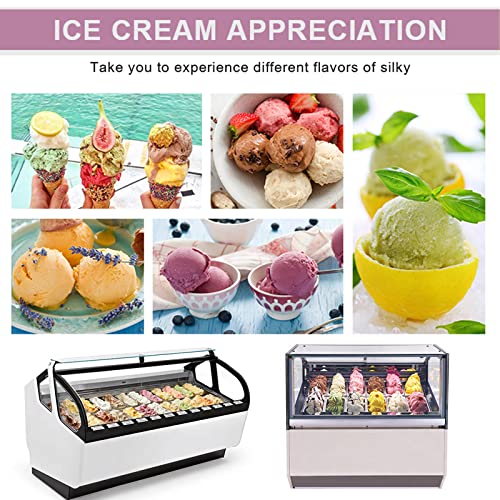 Mvckyi 10L/2.64 Gal Cylinder Italian Water Ice Machine Batch Freezer Gelato Maker Hard Ice Cream Machine for Commercial use Snack Food Equipment