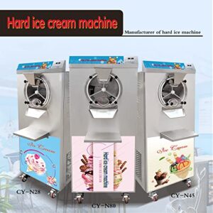 Mvckyi 10L/2.64 Gal Cylinder Italian Water Ice Machine Batch Freezer Gelato Maker Hard Ice Cream Machine for Commercial use Snack Food Equipment