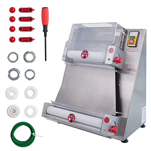 Hakka Pizza Dough Roller Sheeter - Professional Grade with Adjustable Thickness and Size, 370W, 110V