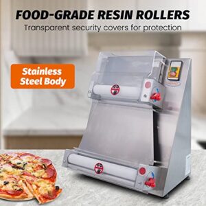 Hakka Pizza Dough Roller Sheeter - Professional Grade with Adjustable Thickness and Size, 370W, 110V