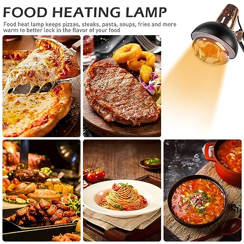 DUEBEL Heat Lamp for Food, Pretzel Warmer, Portable Catering Food Warmer for Buffet, Catering, Restaurant, Parties, Holidays and Entertaining, Concession Stand Supplies