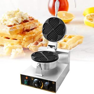 Waffle Maker, Commercial Stainless Steel Waffle Maker, Double Sided Heating, Non-Stick Plate/Easy To Clean, Adjustable Temperature (50~250°C), For Restaurant, Bakery,A