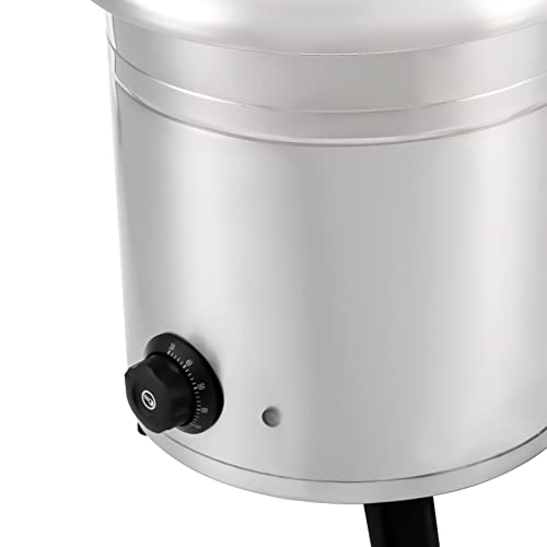 Commercial Soup Kettle - 10QT Electric Countertop Food Soup Warmer Round Restaurant Soup Kettle with Temp Control Stainless Steel Hinged Lid Detachable Pot for Home, Catering, Restaurants, Silver 400W