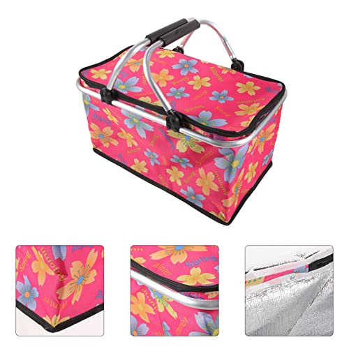 Healifty Lunch Bag Insulated Food Delivery Bag Pastry Pizza Pie Carrier Camping Lunch Bag Hot Cold Food Transport Bag for Travel Beverages Pizza Grocery Decorative Lunch Bag