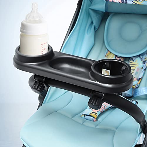 Wallfire Universal Stroller Snack Tray with Cup Holder Removable Non-Slip Grip Clip Stroller Snack Tray Stroller Organizer