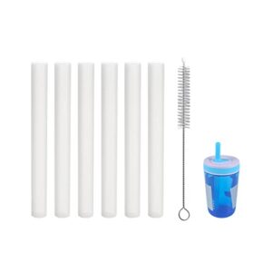 replacement straws compatible with zak designs kelso 15 oz water bottle, bpa-free and durable (pack of 6)