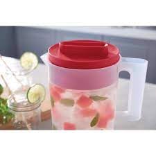 Rubbermaid Clear Pitcher BPA free Red Cover, 1 Gallon - Pack of 2