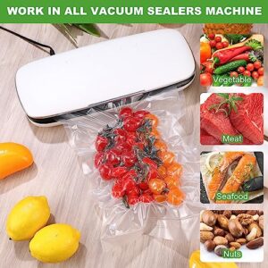 Patelai 6 Pack Clear Vacuum Sealer Bags 3 Rolls 11'' x 50'' and 3 Rolls 8'' x 50'' Sous Vide Meal Prep Vacuum Sealer Bags Rolls Puncture Prevention Commercial Grade Seal Bags for Food Cooking Storage