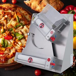 EASYROSE Electric Dough Sheeter Machine 370W Max 11.8" Pizza Dough Roller Sheeter, Automatic Commercial Pizza Dough Press Machine, Noodle Bread Pasta Maker