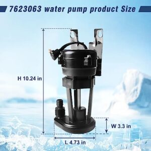 7623063 76-2306-3 Water Pump Assembly, 115V, 60Hz, 6W Compatible with manitowoc Ice Machine,Fit for A, B, C, E, G, H, J, K, M, P and Q Series. 2-Year Warrenty