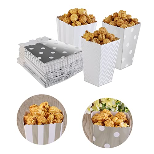 ULTECHNOVO 50pcs Popcorn Boxes Popcorn Cups Disposable Retro Decor Disposable Containers Small Popcorn Boxes Movie Old Fashion Popcorn Boxes Popcorn Bucket Gift Box Candy Box Snack Paper Box