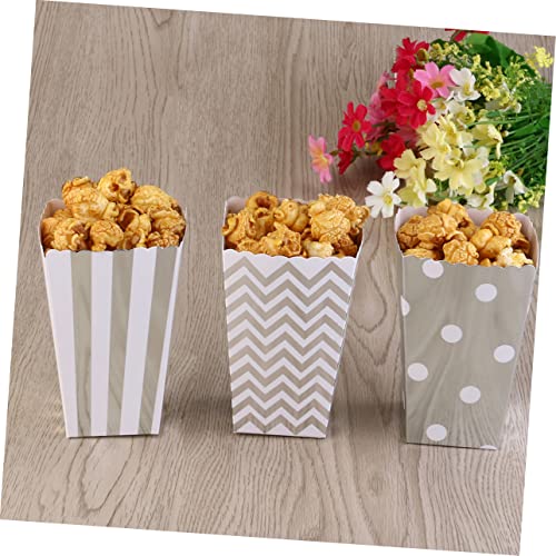 ULTECHNOVO 50pcs Popcorn Boxes Popcorn Cups Disposable Retro Decor Disposable Containers Small Popcorn Boxes Movie Old Fashion Popcorn Boxes Popcorn Bucket Gift Box Candy Box Snack Paper Box