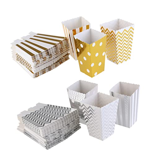 ULTECHNOVO 50pcs Popcorn Boxes Popcorn Cups Disposable Retro Decor Disposable Containers Small Popcorn Boxes Movie Old Fashion Popcorn Boxes Popcorn Bucket Gift Box Candy Box Snack Paper Box