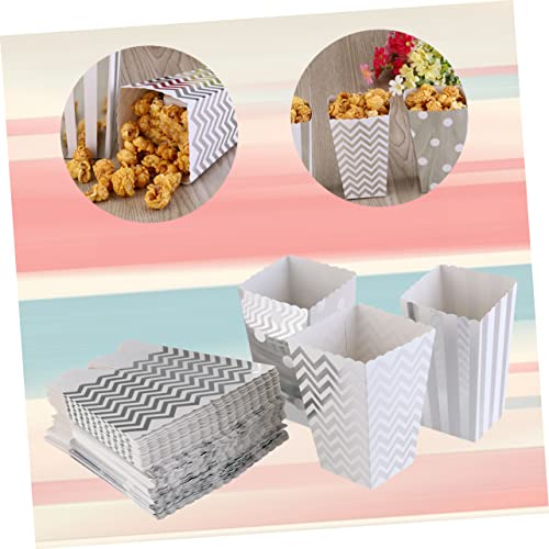 ULTECHNOVO 50pcs Popcorn Boxes Popcorn Cups Disposable Retro Decor Disposable Containers Small Popcorn Boxes Movie Old Fashion Popcorn Boxes Popcorn Bucket Gift Box Candy Box Snack Paper Box