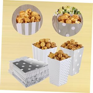 ULTECHNOVO 50pcs Popcorn Boxes Popcorn Cups Disposable Retro Decor Disposable Containers Small Popcorn Boxes Movie Old Fashion Popcorn Boxes Popcorn Bucket Gift Box Candy Box Snack Paper Box