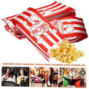 OHPHCALL 100pcs Popcorn Popcorn Packaging Bag Plastic Packaging Bags Mini Accessories Plastic Food Containers Portable Popcorn Container Paper Treats Bag Popcorn Containers Popcorn Supply