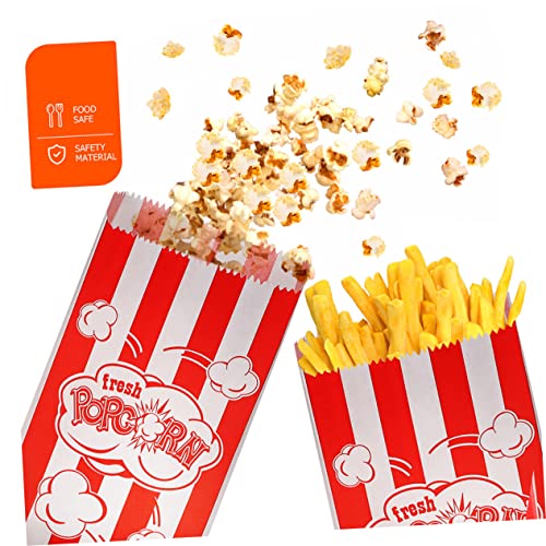 OHPHCALL 100pcs Popcorn Popcorn Packaging Bag Plastic Packaging Bags Mini Accessories Plastic Food Containers Portable Popcorn Container Paper Treats Bag Popcorn Containers Popcorn Supply