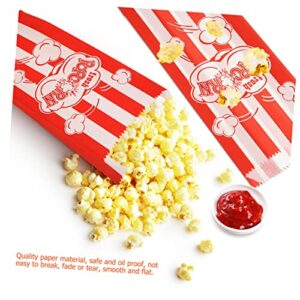 OHPHCALL 100pcs Popcorn Popcorn Packaging Bag Plastic Packaging Bags Mini Accessories Plastic Food Containers Portable Popcorn Container Paper Treats Bag Popcorn Containers Popcorn Supply
