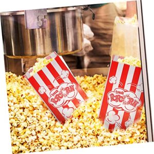 OHPHCALL 100pcs Popcorn Popcorn Packaging Bag Plastic Packaging Bags Mini Accessories Plastic Food Containers Portable Popcorn Container Paper Treats Bag Popcorn Containers Popcorn Supply