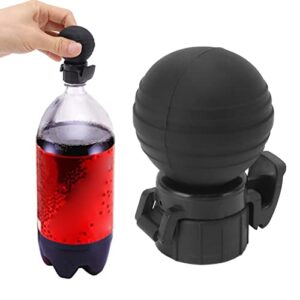 Carbonated Drink Air Pump Lid, Wear Resistant Durable Keep Drink Soda Bottle Lid for Drink (Black)