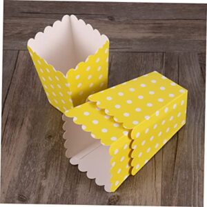 SAFIGLE 24pcs Popcorn Boxes Disposable Containers Party Decoration Supplies Dot Design Snack Box Paper Popcorn Buckets Chicken Popcorn Box Foldable Party Popcorn Cups