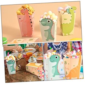 LABRIMP 24pcs Popcorn Mini Treat Bags Disposable Containers Mini Paper Bags Movie Party Decorations Popcorn Treat Bags Dinosaur Popcorn Box Convenient Popcorn Bag Individual Popcorn Bags