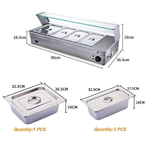 2000W Commercial Buffet Electric Food Warmer, Electric Countertop Food Warmer, Perfect for Restaurants, CE/FCC/CCC/PSE