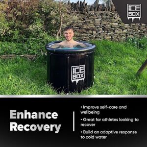 IceBox - Ice Bath Tub Outdoor with Lid: 320L Cold Water Therapy Tub for Recovery and Cold Plunge, 4 Layers Portable Ice Bath Plunge Pool, Cold Plunge Tub