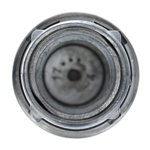 1-5/8" Round Stainless Steel Clad Zinc Die Cast Adjustable Hex Foot Insert with Locking Ring - Industrial Grade