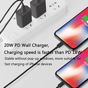 [Apple MFi Certified] iPhone Fast Charger 20W USB-C Wall Plug Apple Power Adapter with 6ft C-Type to Lightning Data Cable Fast Data Sync Cable for iPhone 14 Plus/14/13/12/11/Pro/Pro Max/Mini/Xs Max/XR