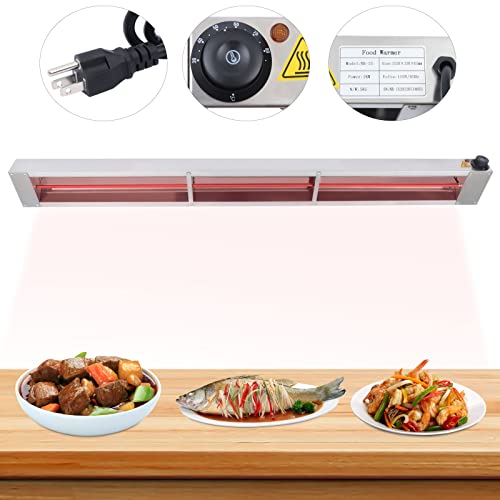 Overhead Food Warmer,Electric Strip Heater,Commercial Pass-Through Stations Heating Warmer with 4 Mounting Hooks for Catering Cafeterias