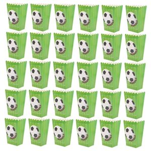 upkoch 30pcs popcorn boxes popcorn popcorn paper bag disposable dessert cups containers for food disposable snack containers paper popcorn boxes soccer popcorn buckets candy box green