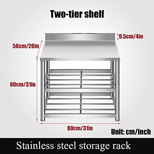 Stainless Steel Workbench, Kitchen Prep Table, Stainless Steal Table, Food Prep Stainless Steel Table, Commercial Heavy Duty Food Prep Worktable With, For Hotel, Home, Restaurant Kitchen ( Color : The