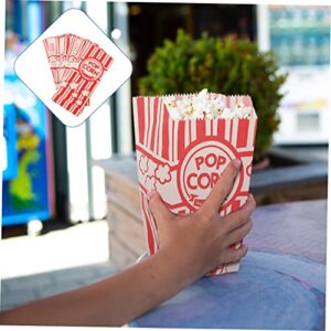 Mobestech 100pcs Popcorn Popcorn Packaging Bag Cups in Bulk Paper Bags Bulk Candy Snack Box Popcorn Buckets Small Popcorn Bags Paper Popcorn Boxes Oil-proof Popcorn Holder Popcorn Paper Bags