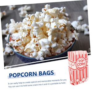 Mobestech 100pcs Popcorn Popcorn Packaging Bag Cups in Bulk Paper Bags Bulk Candy Snack Box Popcorn Buckets Small Popcorn Bags Paper Popcorn Boxes Oil-proof Popcorn Holder Popcorn Paper Bags