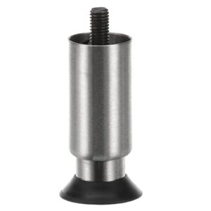 component hardware 1-5/8" od x 4" h stainless steel equipment leg with adjustable black nylon flanged toe