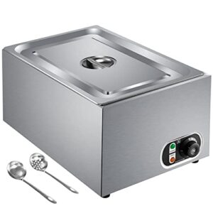 stainless steel commercial food warmer with 27 qt full-size pan and precise temperature control