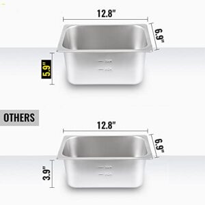 Commercial Grade 110V Electric Countertop 9 Pan x 1/3 GN Bain Marie Food Warmer with Tempered Glass Shield