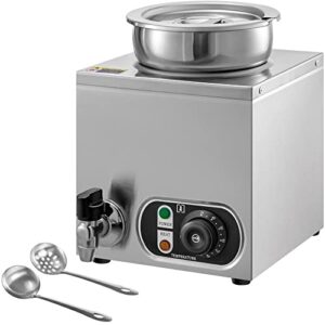 commercial soup warmer 7.4 qt capacity - adjustable temperature electric food warmer