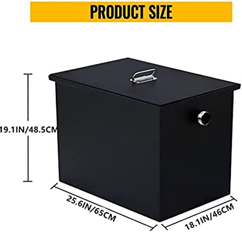 8-70 Pound Commercial Grease Trap Interceptor For Restaurant Under Sink Kitchen, 4-35 GPM,30 LB