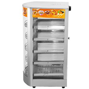 Commercial Food Warmer Display 5-Tier Pizza Warmer Cabinet with Tempered-Glass Door and Free Accessories