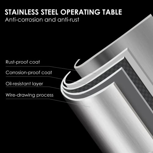 TUSY Stainless Steel Table for Prep & Work, 24 x 30 Inches NSF Commercial Worktable with Stainless Steel Undershelf and Legs for Restaurant, Home and Hotel