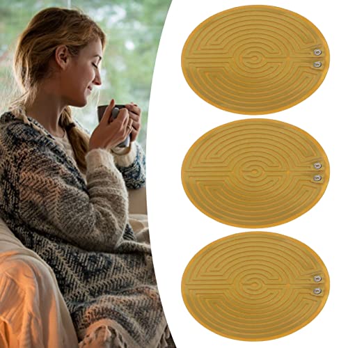 QANYEGN 10pcs Metal Material Heating Cup Pad, USB Warmer Mat, Round Warmer Plate for Cold Winter.