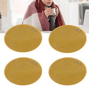 QANYEGN 10pcs Metal Material Heating Cup Pad, USB Warmer Mat, Round Warmer Plate for Cold Winter.