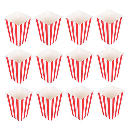 48pcs Popcorn Popcorn Box Cardboard Food Containers Mini Gift Boxes Candy Container Gofts Snack Cups Popcorn Bucket Popcorn Containers Movie Night Party Popcorn Box Snack Box