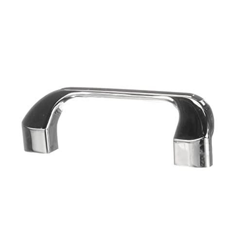 Component Hardware 5" OC Chrome Plated Die Cast Offset Pull Replacement Handle for Commercial Refrigeration and Washer Units