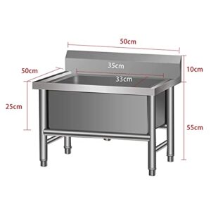 Stainless Steel Kitchen Sink, Commercial Sink Standing Vegetable Sink, Household Goods Commercial Floor Mop Sink Stainless Steel Mop Service Basin