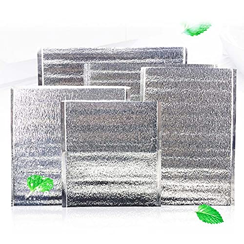 10PCS Thermal Insulated Bags,Disposable Food Delivery Pouch Aluminum Foil Food Pouches Thermal Bag(35 x 40cm)