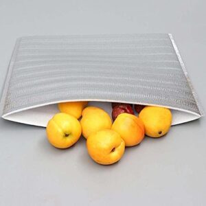10PCS Thermal Insulated Bags,Disposable Food Delivery Pouch Aluminum Foil Food Pouches Thermal Bag(35 x 40cm)